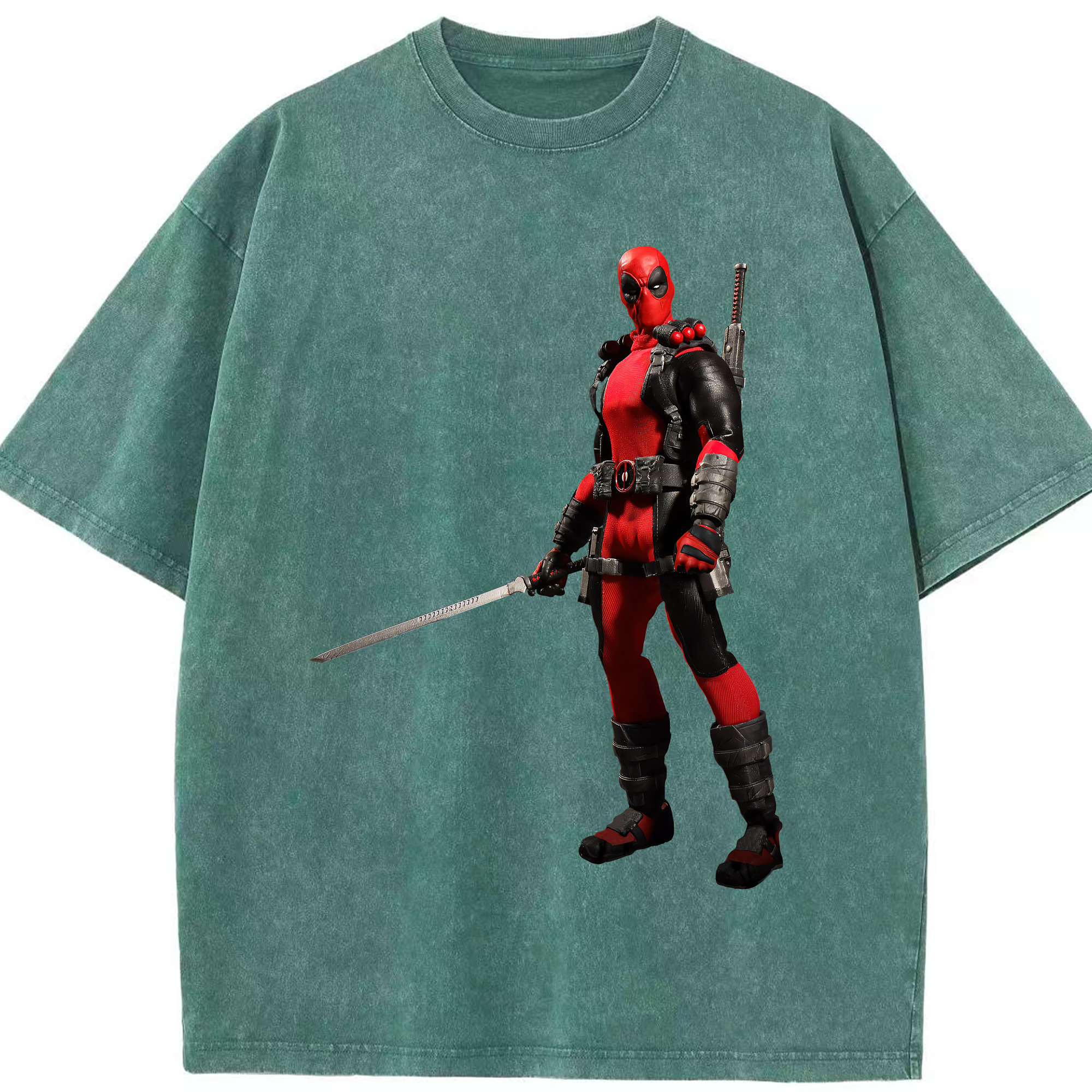 （画像用） Deadpool デッドプール 綿100% ヴィンテージ風 半袖Tシャツ（フロントプリント）